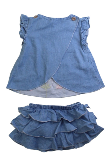 A Blue Dress Sets from Mayoral in size Newborn for girl. (Back View)