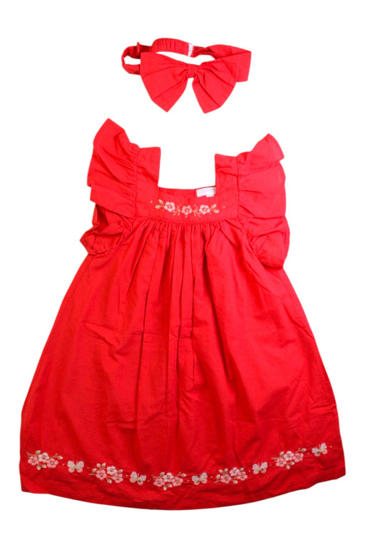 A Red Dress Sets from purebaby in size 18-24M for girl. (Front View)