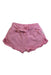 A Pink Shorts from purebaby in size 6-12M for girl. (Front View)