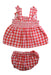 A Red Dress Sets from purebaby in size 18-24M for girl. (Back View)