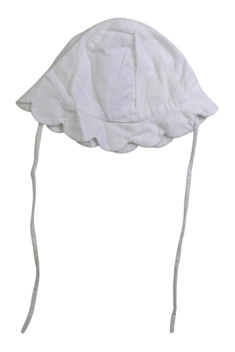 A White Sun Hats from Jacadi in size 0-3M for girl. (Back View)
