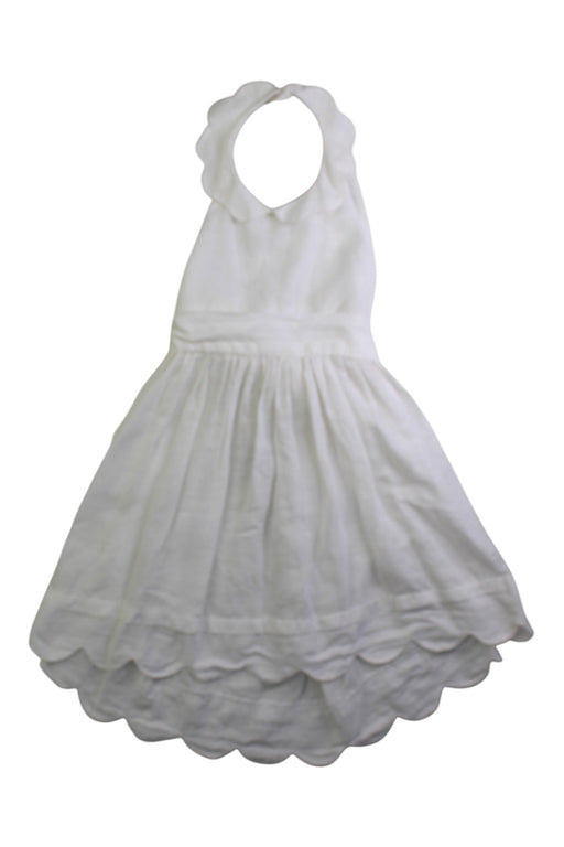 A White Sleeveless Dresses from Chateau de Sable in size 3T for girl. (Front View)