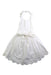 A White Sleeveless Dresses from Chateau de Sable in size 3T for girl. (Back View)
