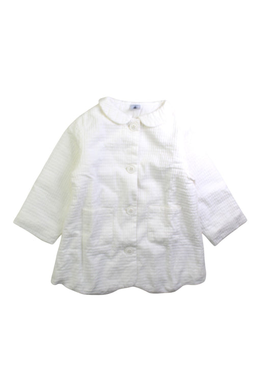 A White Lightweight Jackets from Petit Bateau in size 2T for girl. (Front View)