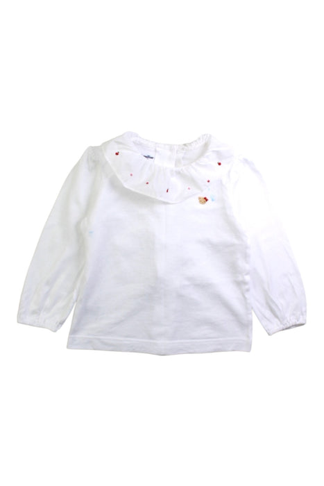A White Long Sleeve Tops from Familiar in size 18-24M for girl. (Front View)