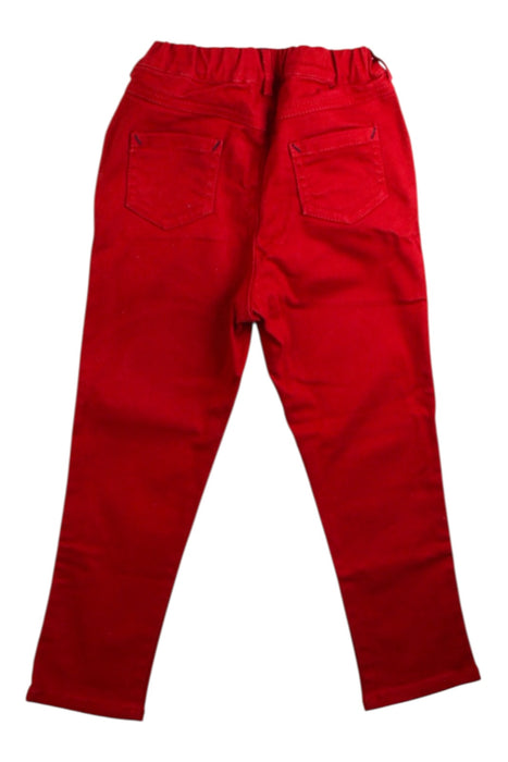A Red Casual Pants from Nanos in size 2T for girl. (Back View)