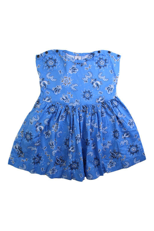 A Blue Sleeveless Dresses from Petit Bateau in size 2T for girl. (Front View)