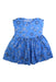 A Blue Sleeveless Dresses from Petit Bateau in size 2T for girl. (Front View)