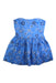 A Blue Sleeveless Dresses from Petit Bateau in size 2T for girl. (Back View)