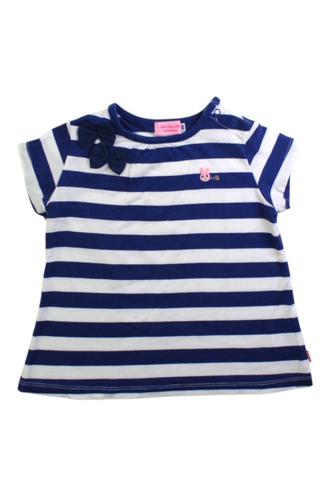 A Blue Short Sleeve T Shirts from Hot Biscuits Mikihouse in size 12-18M for girl. (Front View)