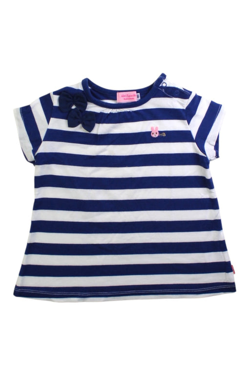 A Blue Short Sleeve T Shirts from Hot Biscuits Mikihouse in size 12-18M for girl. (Front View)