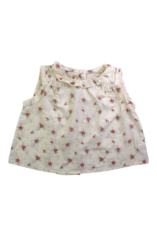 A White Sleeveless Tops from Benebene in size 2T for girl. (Front View)