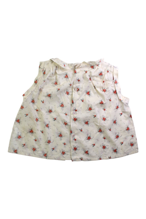 A White Sleeveless Tops from Benebene in size 2T for girl. (Back View)