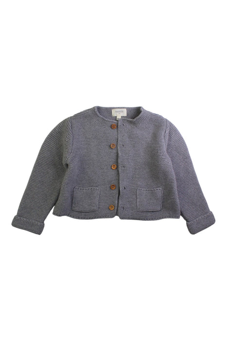 A Blue Cardigans from Nanos in size 2T for girl. (Front View)