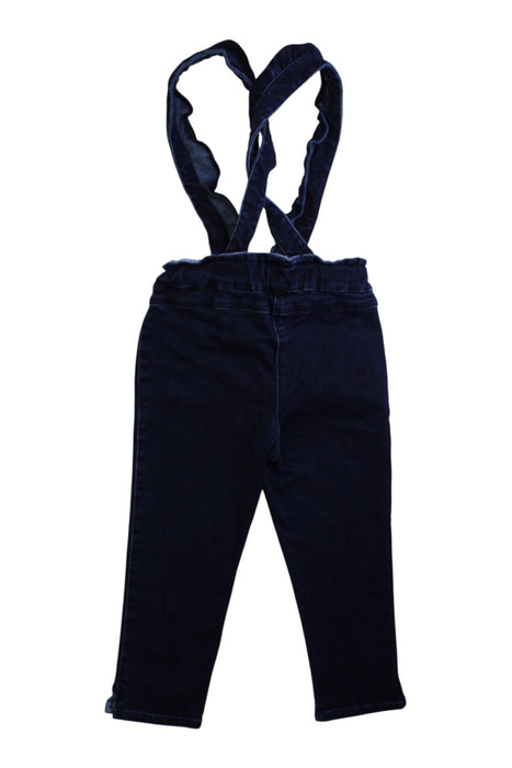 A Navy Long Overalls from Nanos in size 2T for girl. (Back View)