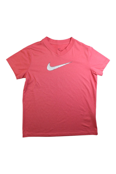 A Pink Short Sleeve T Shirts from Nike in size 12Y for neutral. (Front View)