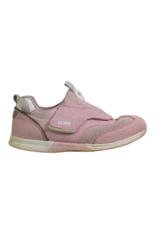 A Pink Sneakers from IFME in size 7Y for girl. (Front View)