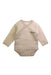 A Beige Long Sleeve Bodysuits from Natures Purest in size 3-6M for neutral. (Front View)