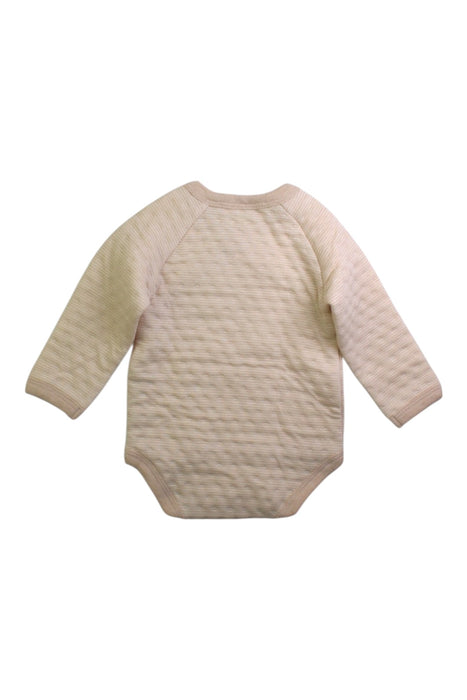 A Beige Long Sleeve Bodysuits from Natures Purest in size 3-6M for neutral. (Back View)