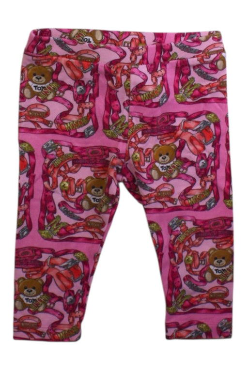A Pink Leggings from Moschino in size 6-12M for girl. (Front View)