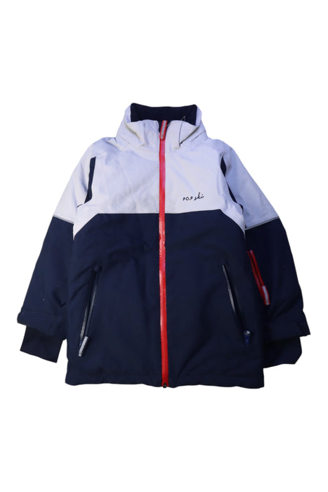 A Navy Puffer/Quilted Jackets from Polarn O. Pyret in size 5T for boy. (Front View)
