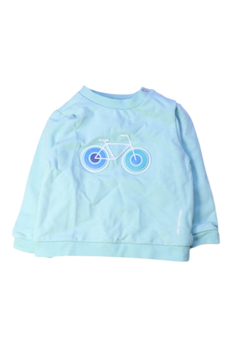 A Blue Crewneck Sweatshirts from Jacadi in size 12-18M for girl. (Front View)