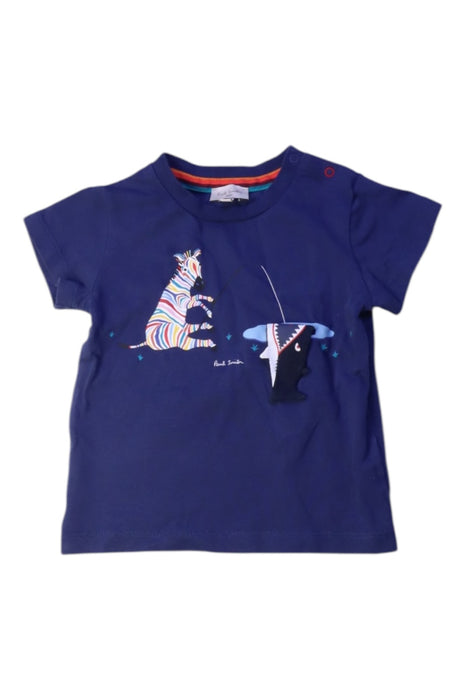 A Blue Short Sleeve T Shirts from Paul Smith in size 12-18M for boy. (Front View)