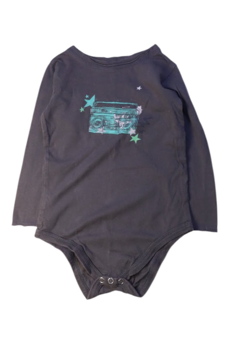 A Black Long Sleeve Bodysuits from Mini Mioche in size 18-24M for boy. (Front View)