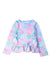 A Blue Rash Guards from RuffleButts in size 4T for girl. (Front View)