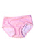 A Pink Swim Diapers from RuffleButts in size 4T for girl. (Front View)