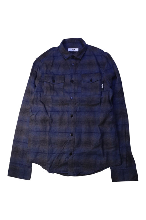 A Blue Long Sleeve Shirts from MSGM in size 12Y for boy. (Front View)