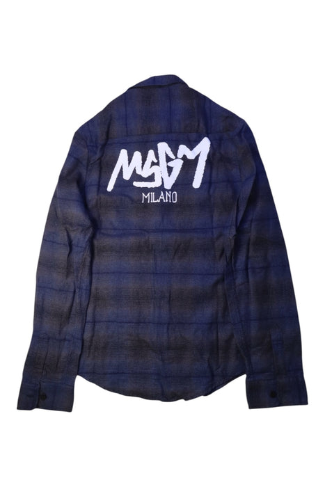 A Blue Long Sleeve Shirts from MSGM in size 12Y for boy. (Back View)