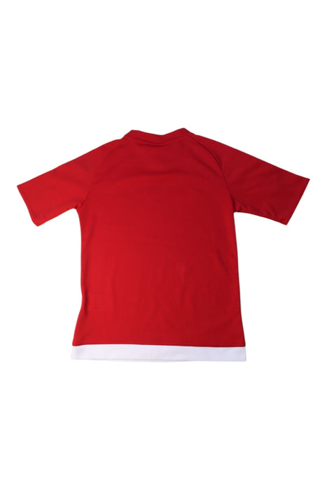 A Red Active Tops from Adidas in size 7Y for boy. (Back View)