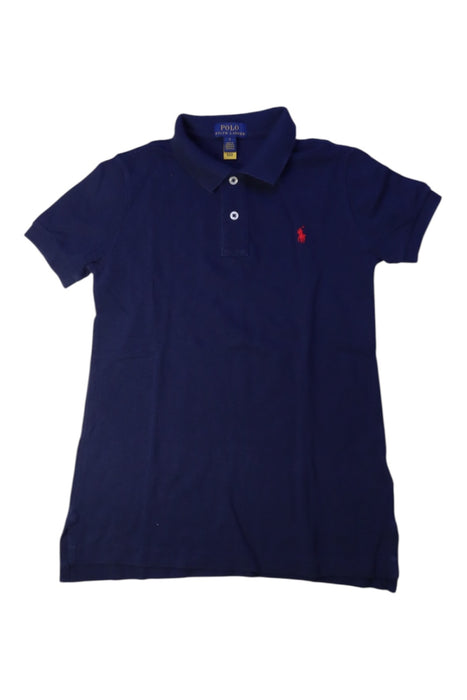 A Navy Short Sleeve Polos from Polo Ralph Lauren in size 7Y for boy. (Front View)
