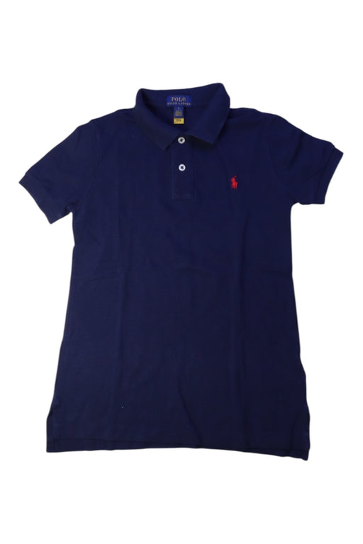 A Navy Short Sleeve Polos from Polo Ralph Lauren in size 7Y for boy. (Front View)