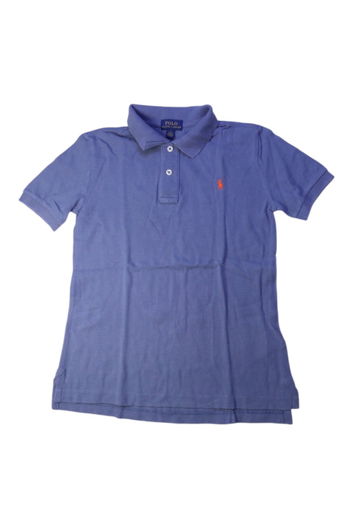 A Blue Short Sleeve Polos from Polo Ralph Lauren in size 7Y for boy. (Front View)