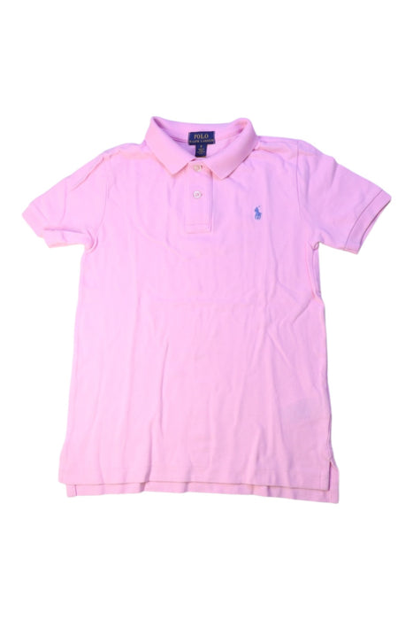A Pink Short Sleeve Polos from Polo Ralph Lauren in size 6T for boy. (Front View)