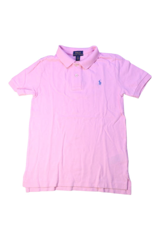 A Pink Short Sleeve Polos from Polo Ralph Lauren in size 6T for boy. (Front View)