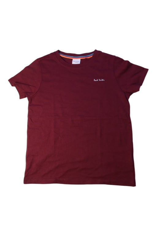 A Burgundy Short Sleeve T Shirts from Paul Smith in size 8Y for boy. (Front View)