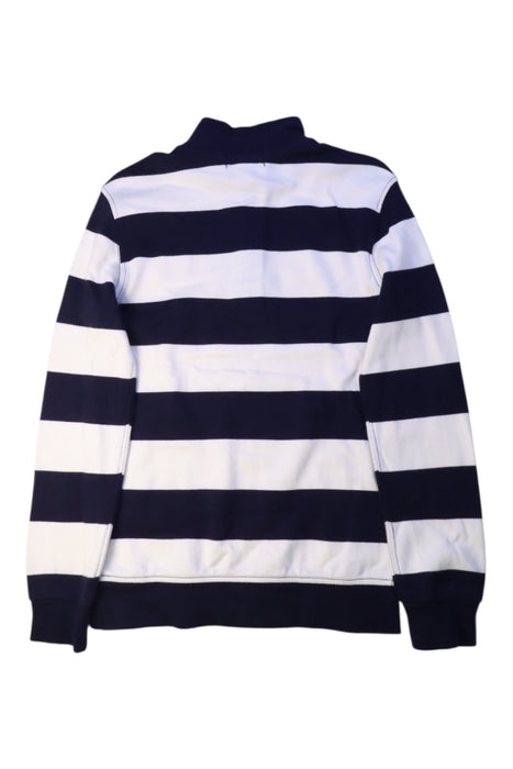 A Navy Zippered Sweatshirts from Polo Ralph Lauren in size 7Y for boy. (Back View)