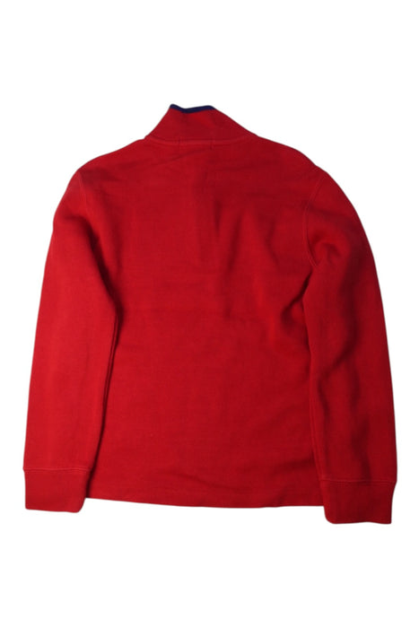 A Red Zippered Sweatshirts from Polo Ralph Lauren in size 7Y for boy. (Back View)