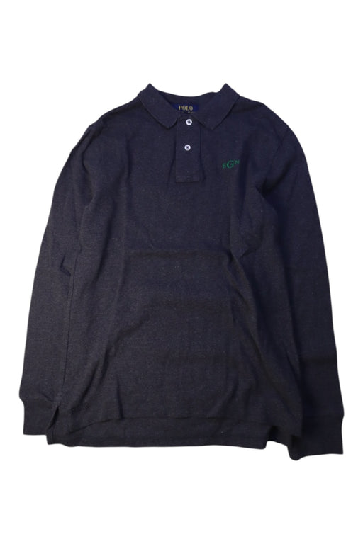 A Navy Long Sleeve Polos from Polo Ralph Lauren in size 7Y for boy. (Front View)
