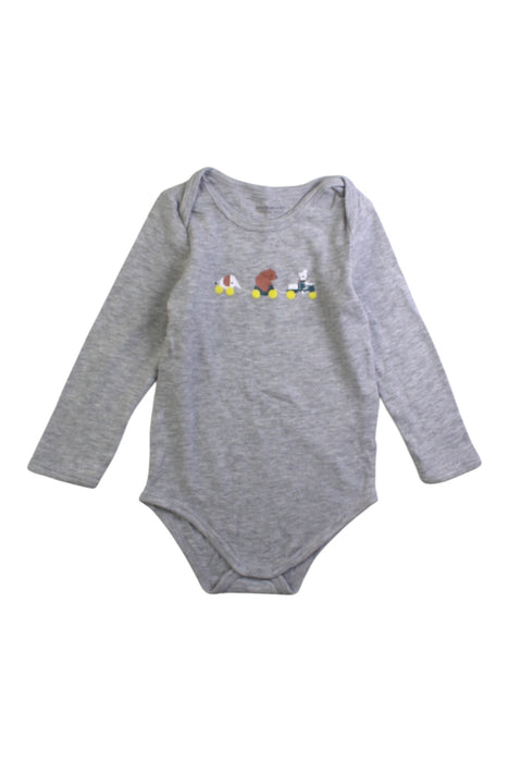 A Grey Long Sleeve Bodysuits from Vertbaudet in size 2T for boy. (Front View)