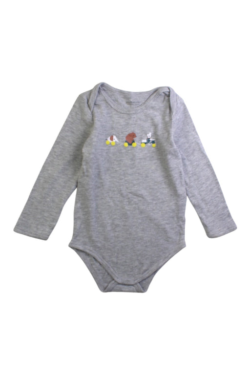 A Grey Long Sleeve Bodysuits from Vertbaudet in size 2T for boy. (Front View)