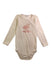 A Ivory Long Sleeve Bodysuits from Wheat in size 2T for girl. (Front View)