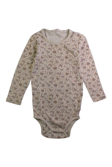 A Ivory Long Sleeve Bodysuits from Wheat in size 2T for neutral. (Front View)
