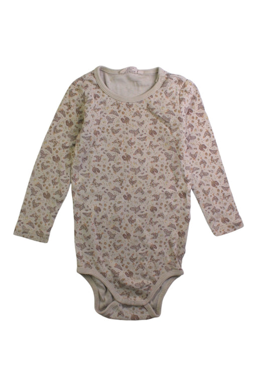 A Ivory Long Sleeve Bodysuits from Wheat in size 2T for neutral. (Front View)