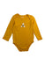A Yellow Long Sleeve Bodysuits from Vertbaudet in size 2T for boy. (Front View)