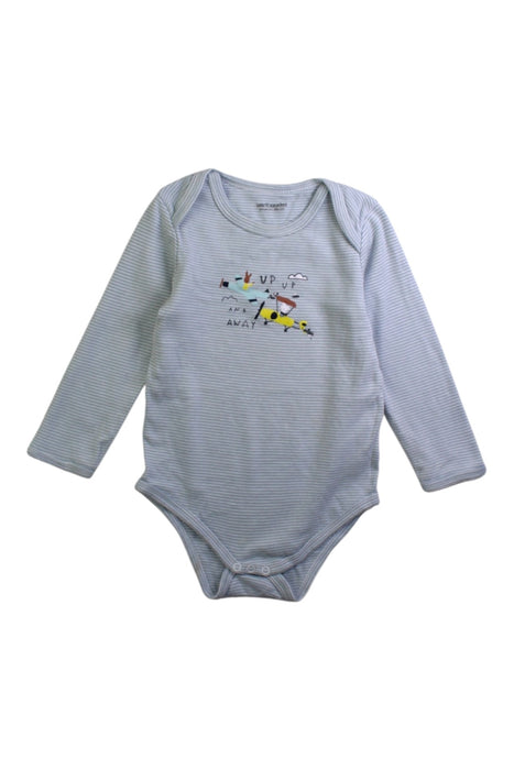 A Blue Long Sleeve Bodysuits from Vertbaudet in size 2T for boy. (Front View)