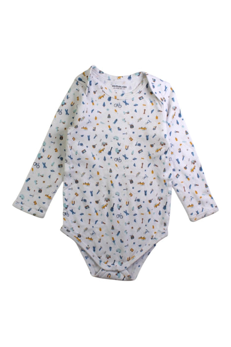 A White Long Sleeve Bodysuits from Vertbaudet in size 2T for boy. (Front View)